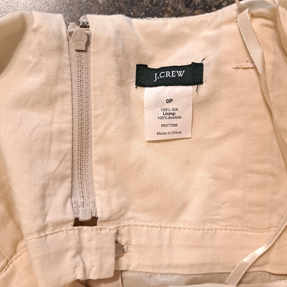 J. Crew Light Tan Strapless Silk Dress - Picture 7 of 7